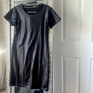 Faux Leather Dress